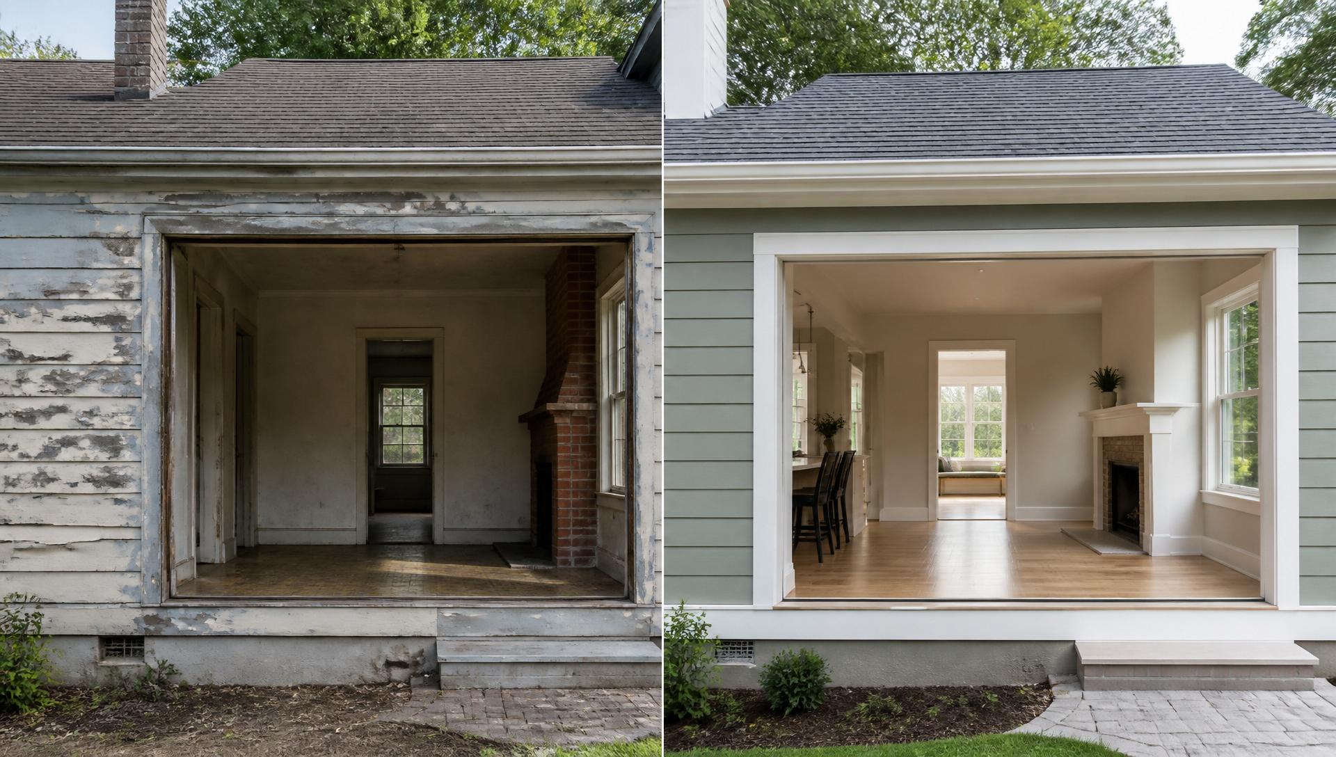 Home transformation — before and after